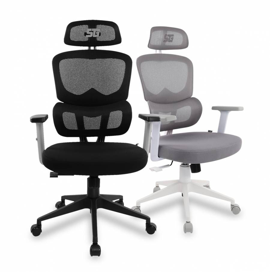 SILLA VORAGO START THE GAME CGM  400 MESH RECLINABLE DESCANSA BR - Código: CGM-400-WH | Compra en Guadalajara