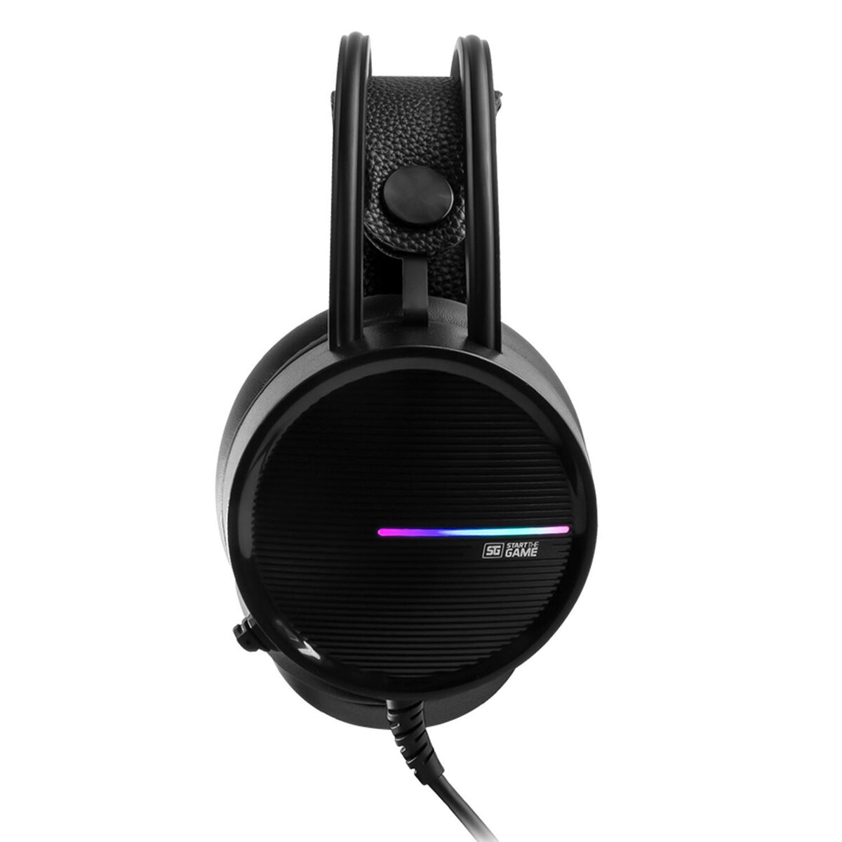 Vorago Start The Game HS-502 Diademas Gamer con Microfono RGB Alambricas para Juegos Control De Volumen Super Bass Laptop Pc Gamer Setup Xbox Playstation Nintendo Switch Almohadillas XL Over Ear