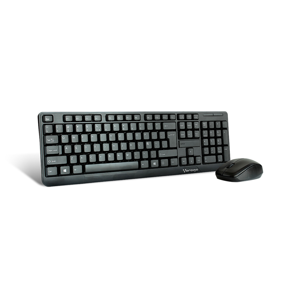 KIT TECLADO Y MOUSE VORAGO KM-302 INALAMBRICO NEGRO