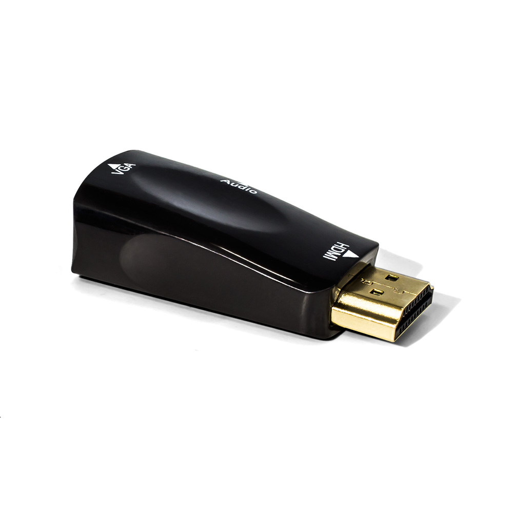 Vorago ADP-208 Adaptador Video y Audio HDMI a VGA, 3.5 mm, para Monitor, Pantalla o Proyector, Incluye Convertidor HDMI a Micro y Mini HDMI