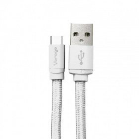 CABLE VORAGO CAB-123 BLANCO USB-TIPO C  1 METRO CARGA RAPIDA