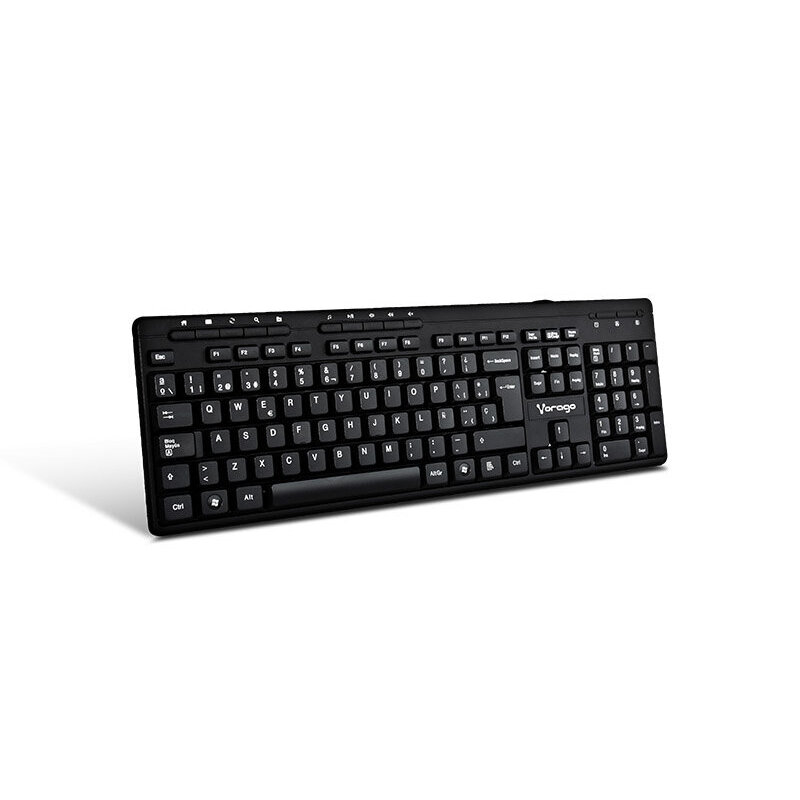 KIT TECLADO MOUSE Y BOCINAS VORAGO KMS-104 USB NEGRO