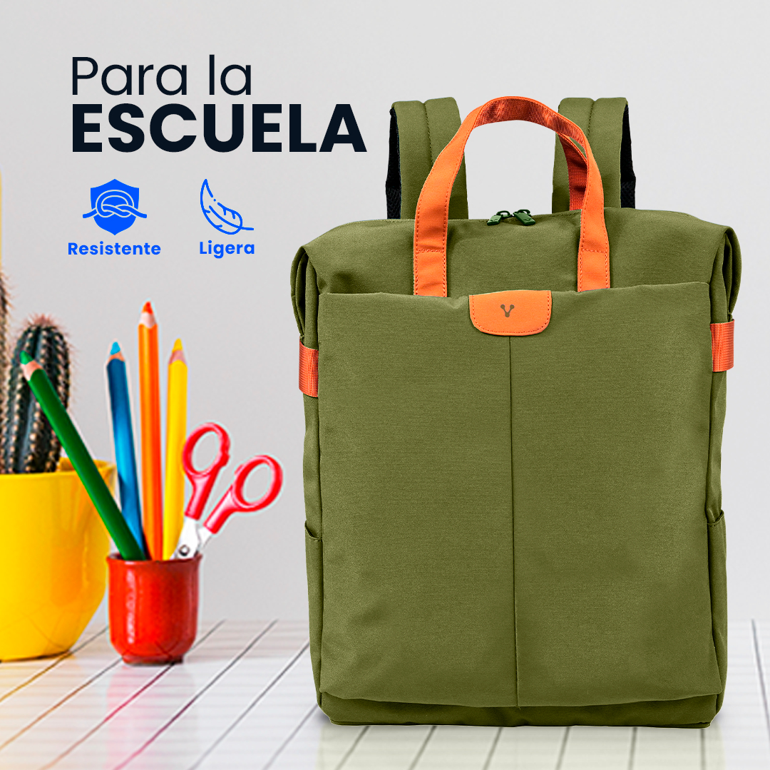 Vorago BP-301-GR Mochila Backpack Laptop Hasta 15.6   Resistente Ligera Trolley Strap Escolar Porta Laptop Oficina Color Gris