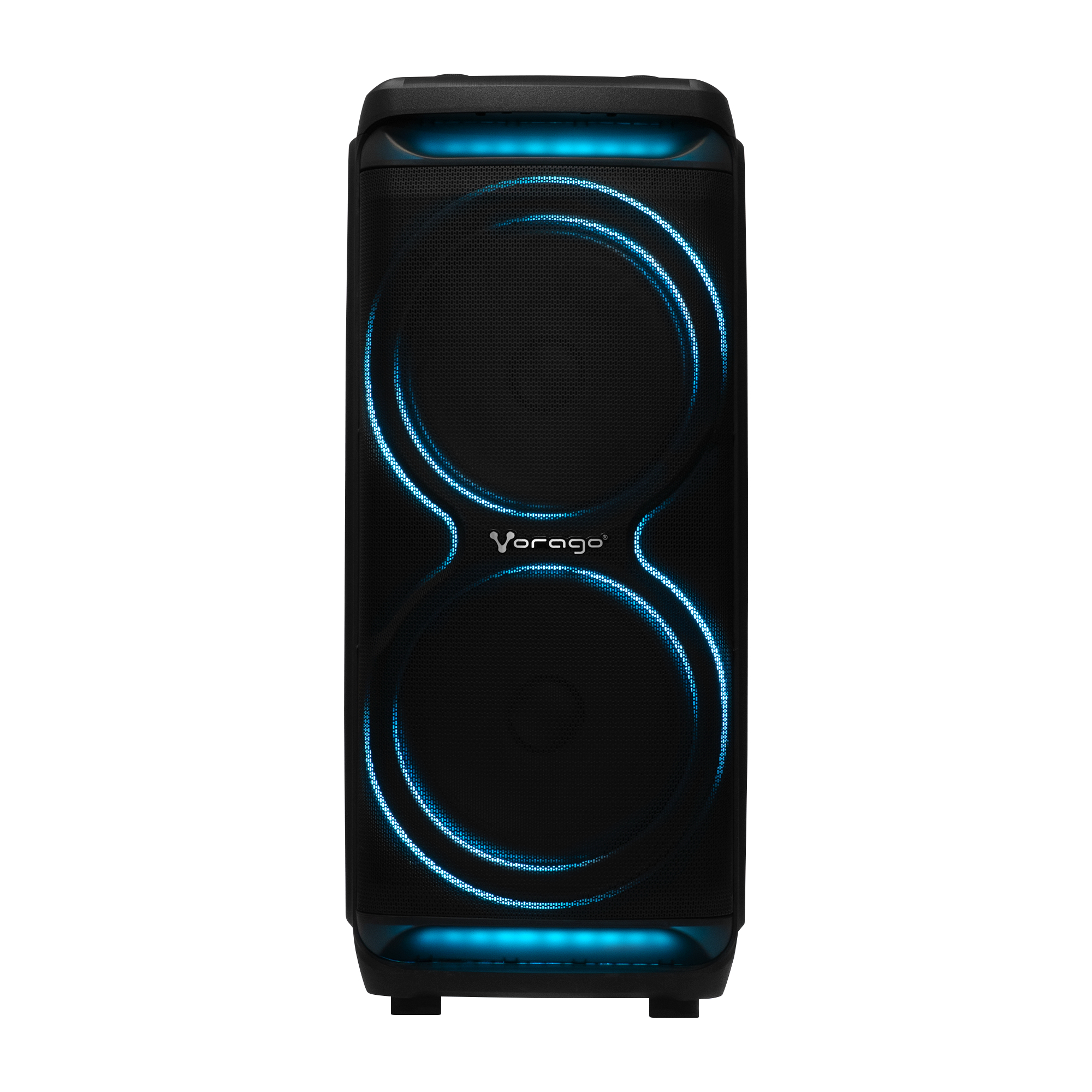 Vorago Bocina KSP-800 Karaoke Doble de 15 Pulgadas Amplificada Recargable Bafle Incluye Microfono Inalámbrico