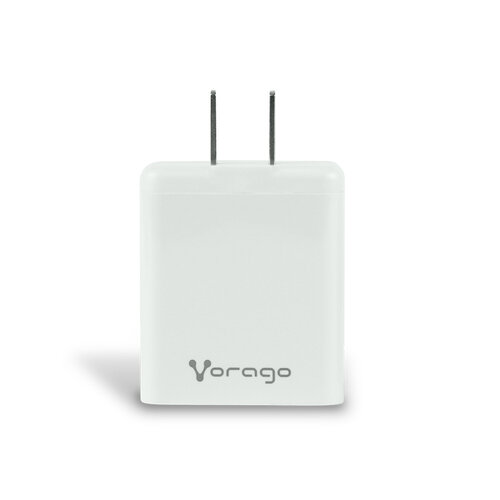 Vorago AU-350 Adaptador de Corriente Tipo A y C, Quick Charge, Doble Puerto, Tecnología Power Delivery de Carga Rápida (Blanco)