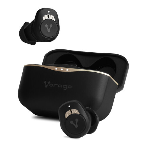 Vorago ESB-600-ANC Audífonos Inalambricos Bluetooth 5.0 Cancelación Activa de Ruido Resistencia al Sudor USB C TWS IPX5 Ligeros Touch 21 Hrs de Musica