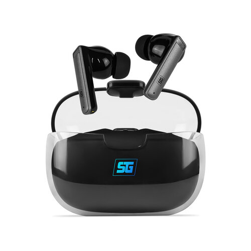 Vorago ESB-301-PRO Audífonos Bluetooth Inalambricos TWS Touch con Estuche de Carga hasta 35 Horas de Música RGB USB Tipo C