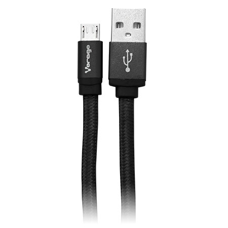 Vorago CAB-212 Cable USB a Micro USB para Datos y Carga, 2 Metros, Negro