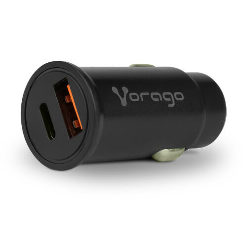 Cargador De Auto Vorago Au-305 Usb-c Y A 20w Carga Rapida Color Blanco