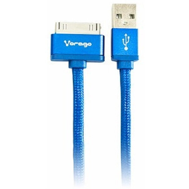 CABLE VORAGO CAB-119 USB-APPLE LIGHTNING 1 METRO BOLSA AZUL