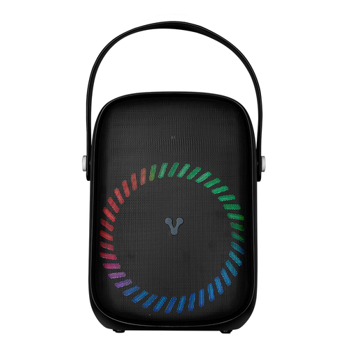 Vorago KSP-455 Bafle Bocina Tipo Mochila Recargable Bluetooth Sonido Premium Incluye Microfono Inalambrico Portatil TWS Woofer 6.5 Pulgadas Karaoke Fiesta Playa Viaje Ipx5 Speaker Aro De Luz RGB