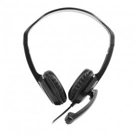 Vorago HS-400 Diadema USB para Call Center o Videollamadas, Micrófono Giratorio, Control de Volumen y Mute
