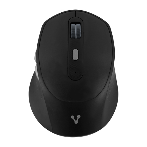 Vorago MO-450 Mouse Inalambrico 2.4 GHz Recargable Ergonomico Bluetooth 800-1600 DPIs 6 Botones Pc Mac Laptop Receptor USB Optico Mouse De Oficina Ligero Bateria de 400 mAh Color Negro