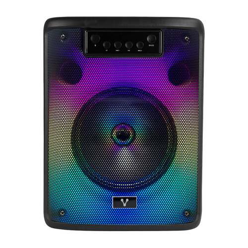 Vorago KSP-303 Bocina Karaoke 8 Pulgadas RGB hasta 4 Hrs De Musica TWS 3.5 Mm Micro SD USB