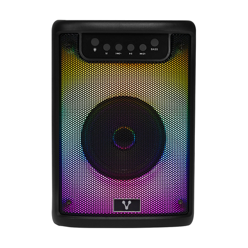 Vorago KSP-205 Bocina Karaoke Bafle 4 Pulgadas RGB hasta 4 Hrs De Musica Micro SD TWS USB 3.5 Mm