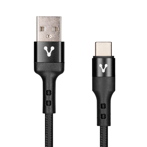 CABLE VORAGO CAB-128 USB-TIPO C 3 METROS CARGA RÁPIDA NEGRO