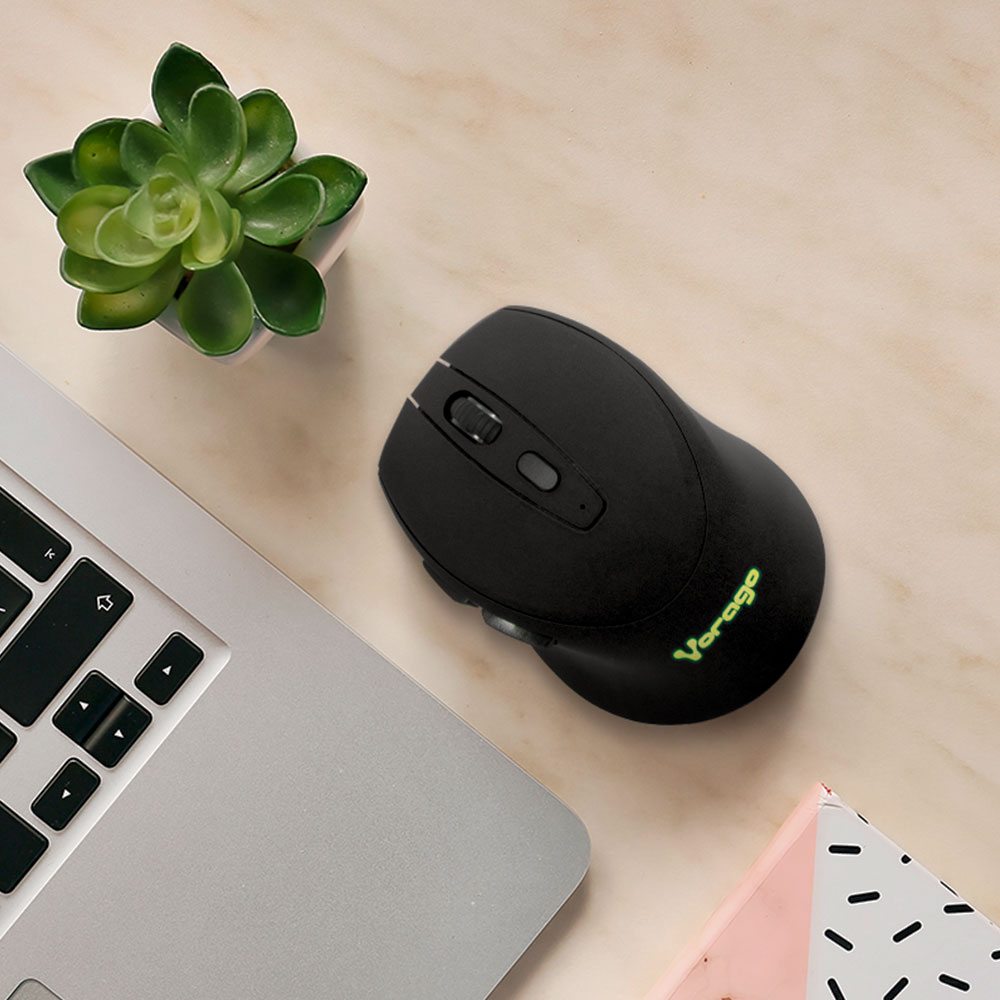 Vorago MO-306-BK Mouse Inalámbrico 1000/1600/2400 DPI Recargable Negro