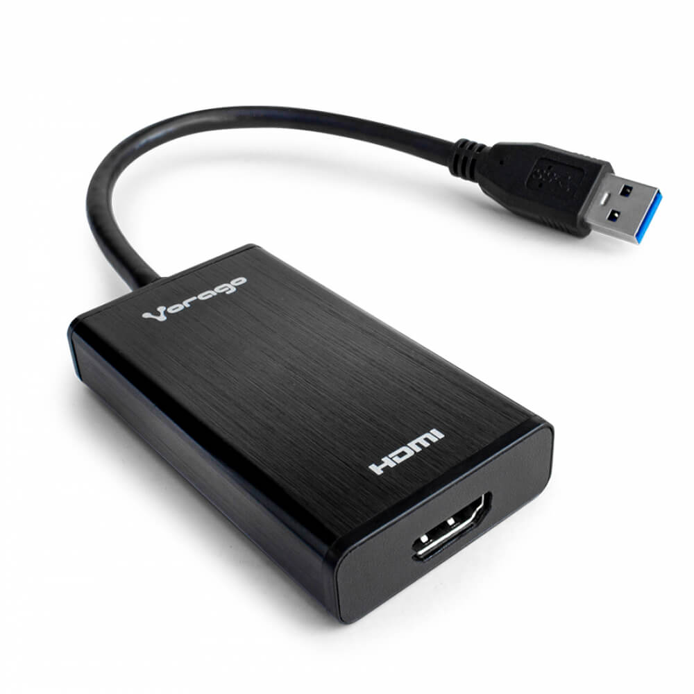 Vorago ADP-204 Adaptador USB 3.0 a Video HDMI y Audio 3.5 mm, Full HD, Salida Monitor, Pantalla o Proyector
