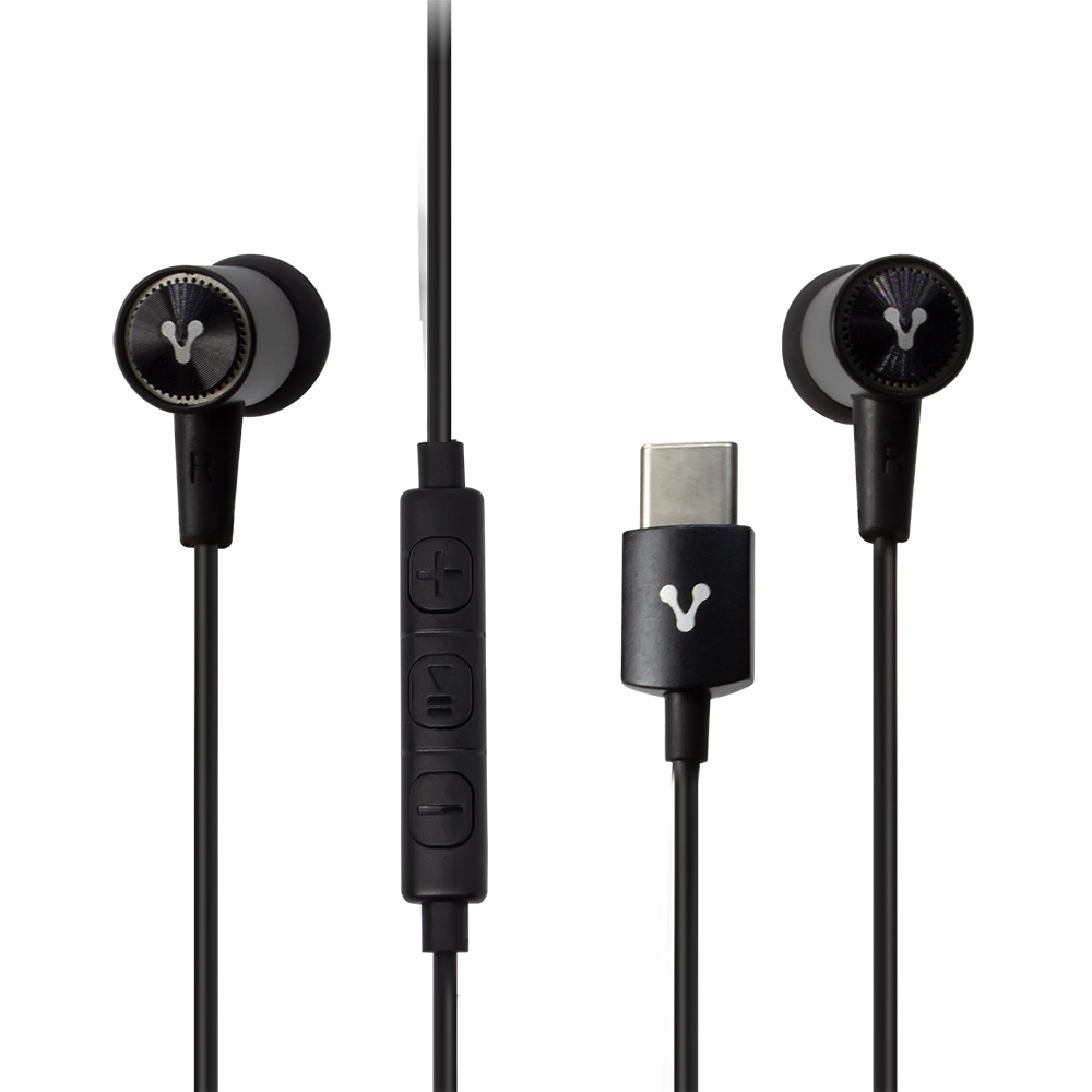 Vorago EP-305 Audífonos Alámbricos USB Tipo C, Manos Libres, Super Bass, Almohadillas Intercambiables