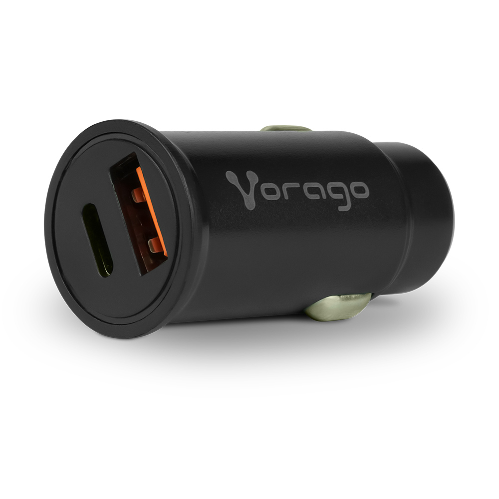 Cargador De Auto Vorago Au-305 Usb-c Y A 20w Carga Rapida Color Blanco