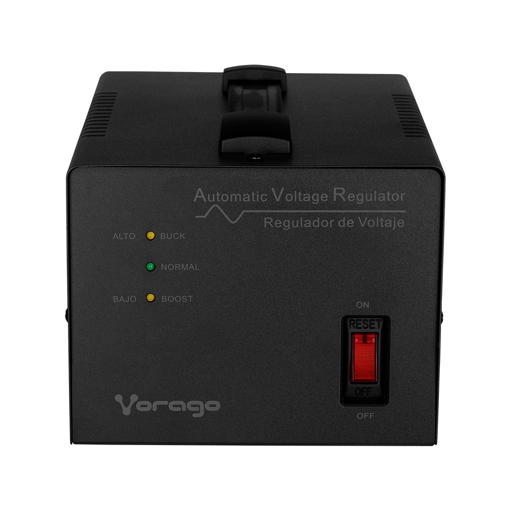 Vorago AVR-400 Regulador Automatico De Voltaje 175 Joules 4 Contactos Supresor De Picos 1800W 3000 VA