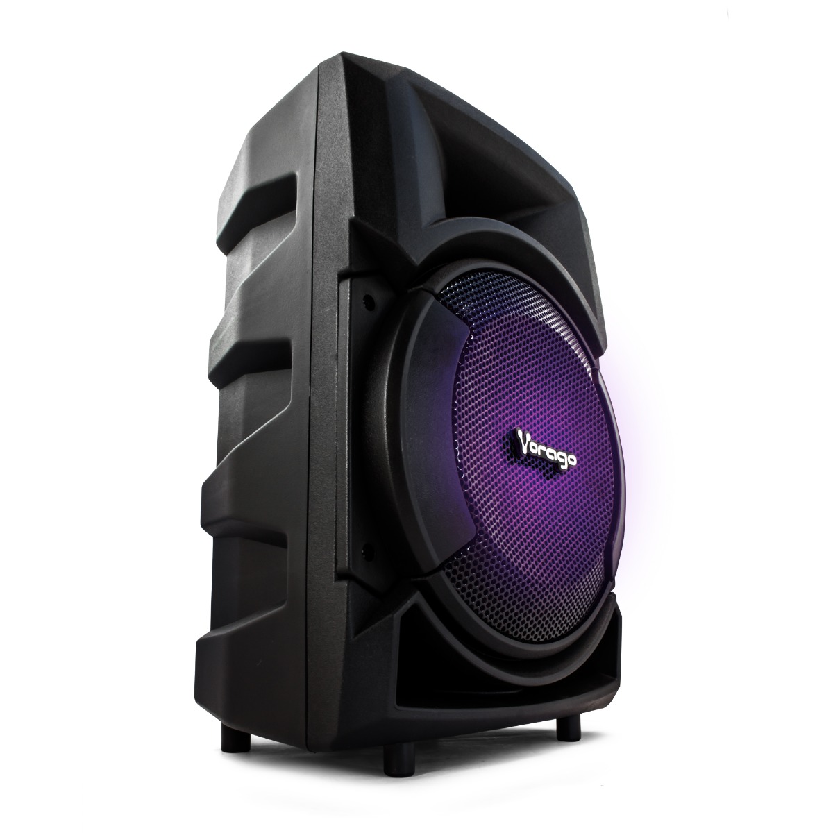 Vorago Bocina KSP-300 Bafle 8   Bluetooth, TWS, con Micrófono, Karaoke, USB, TF, Inalambrica, Recargable, Bass, Luz Led, iPhone, Android, Celular, Portatil