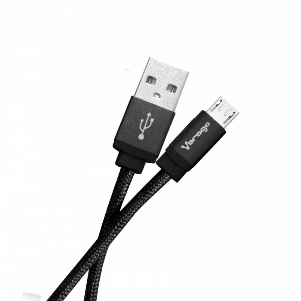 Vorago CAB-212 Cable USB a Micro USB para Datos y Carga, 2 Metros, Negro