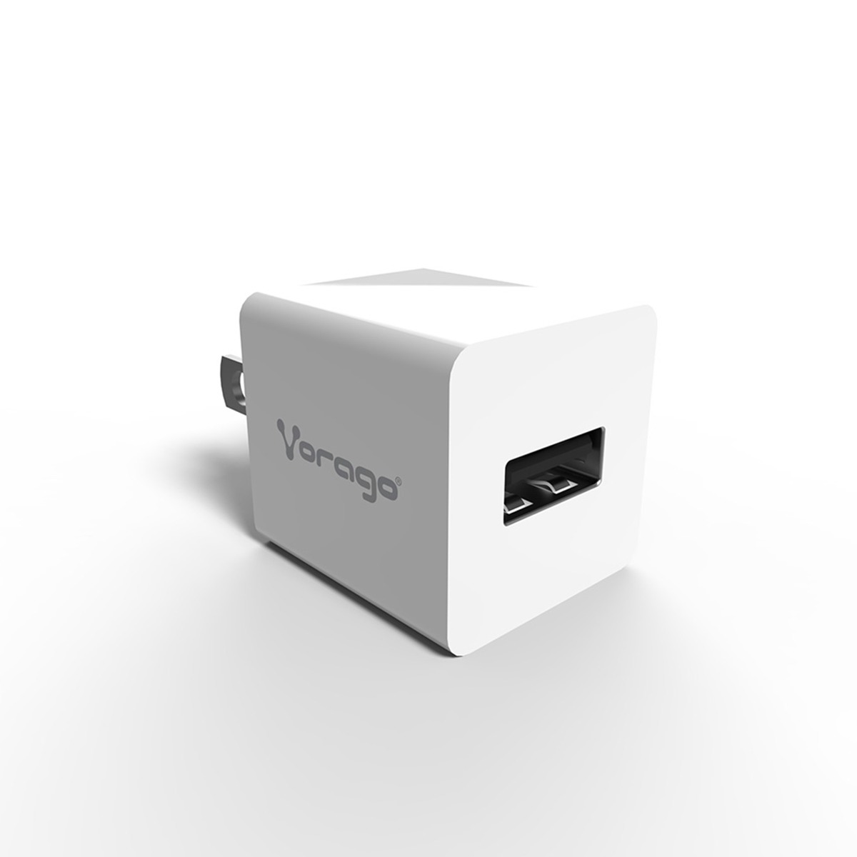 Vorago AU-105-V2-BK Cargador para Pared con 1 Puerto USB, Blanco Blister