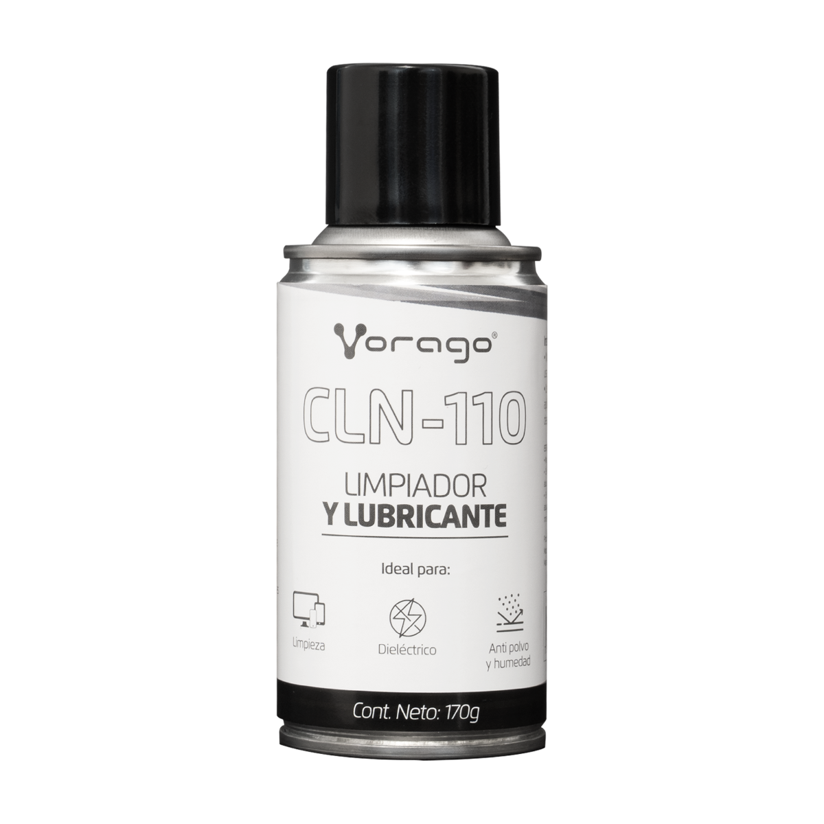 LIMPIADOR Y LUBRICANTE VORAGO CLN-110 170GR BASE SILICON PARA COMPONENTES ELÉCTRICOS