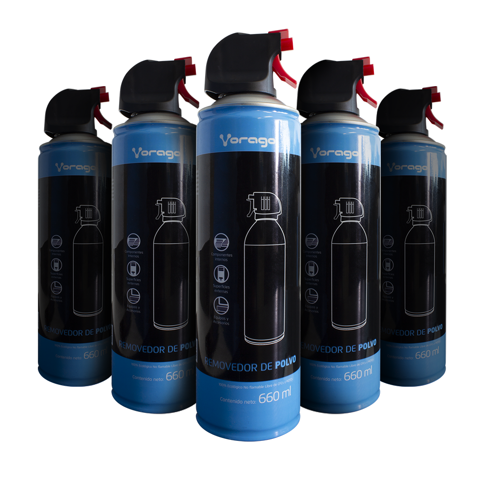 PAQUETE 5 PZ AIRE COMPRIMIDO REMOVEDOR DE POLVO CLN-300 VORAGO