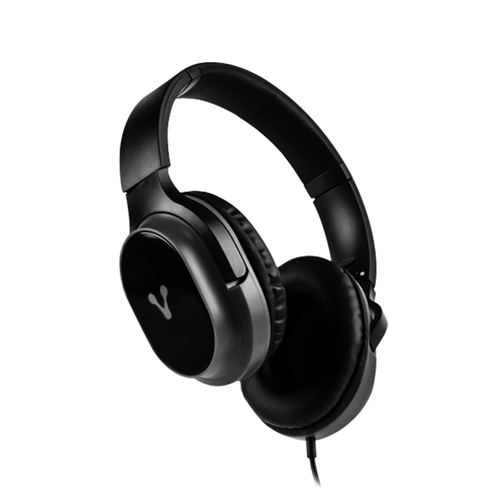 DIADEMA ALTA FIDELIDAD CON MIC VORAGO HP-301 (UN SOLO JACK) NEGRA