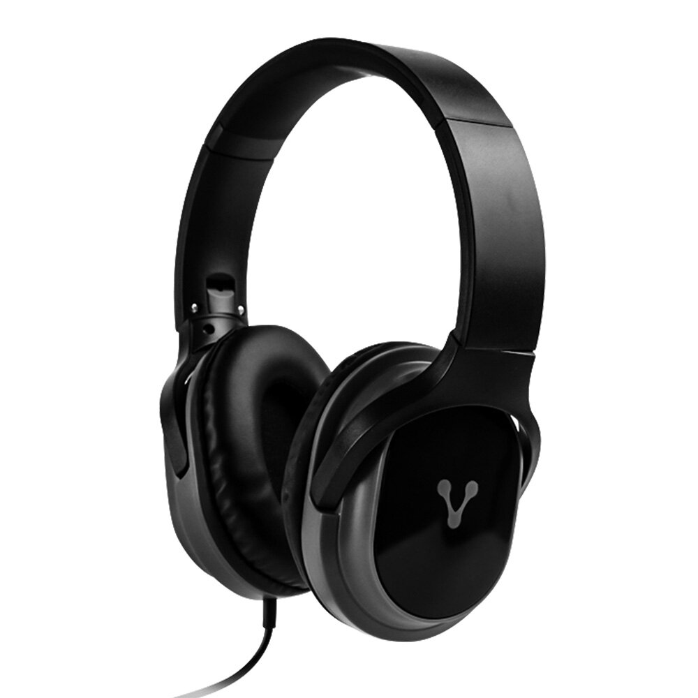 DIADEMA ALTA FIDELIDAD CON MIC VORAGO HP-301 (UN SOLO JACK) NEGRA