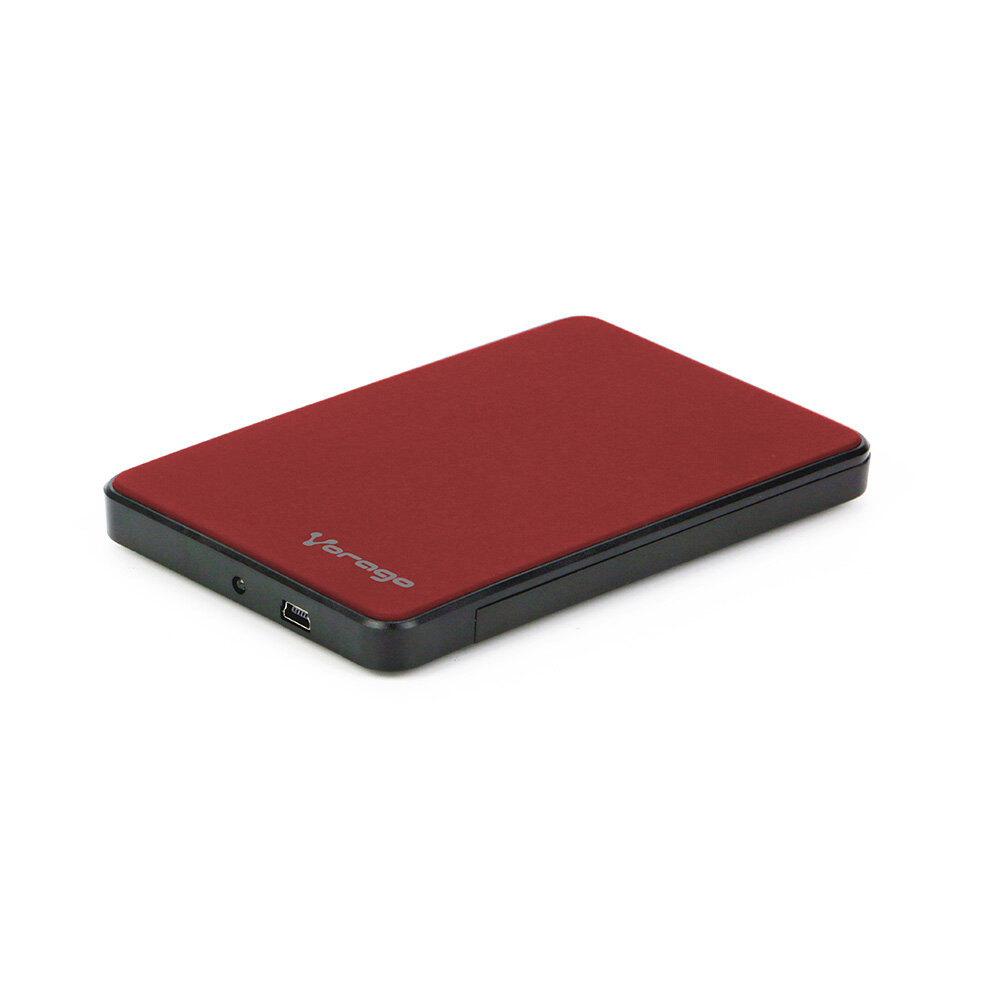 Vorago HDD-102 Gabinete Case para Disco Duro 2.5   de Aluminio, USB 2.0, Rojo