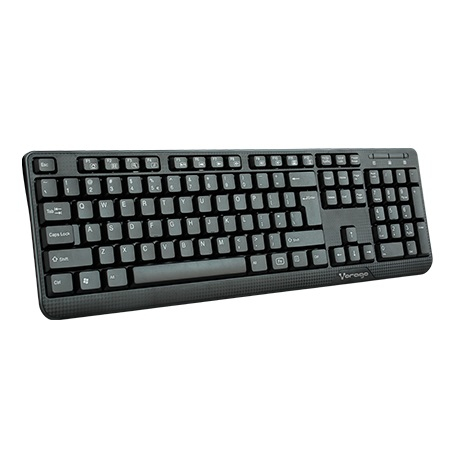 TECLADO VORAGO KB-102 ALAMBRICO MULTIMEDIA USB NEGRO