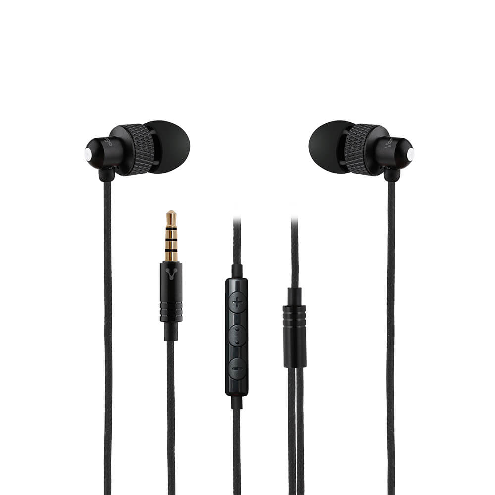 Vorago Audífonos 3.5 mm Ep-304, Negro