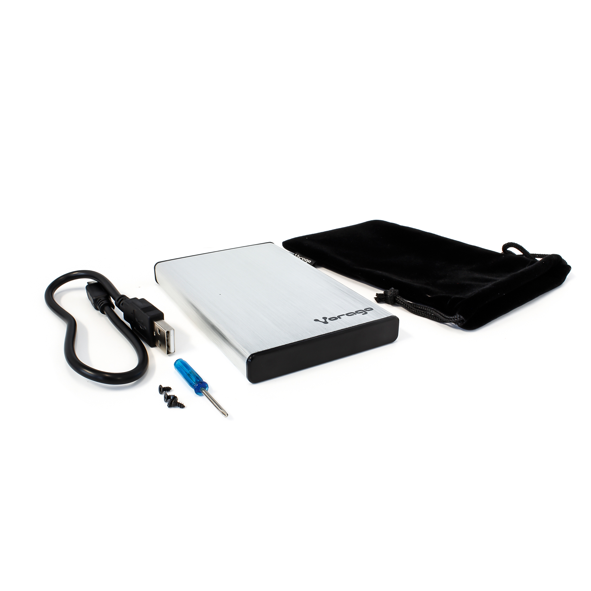 Vorago HDD-102 Gabinete Case para Disco Duro 2.5   de Aluminio, USB 2.0, Azul