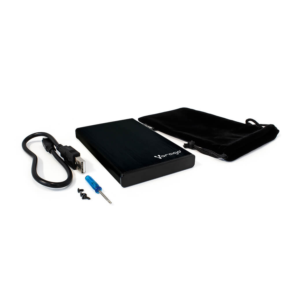 Vorago HDD-102 Gabinete Case para Disco Duro 2.5 de Aluminio, SATA, USB 2.0, Negro