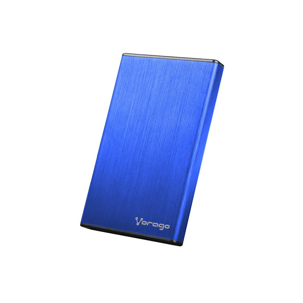Vorago HDD-201 Gabinete Case para Disco Duro 2.5   de Aluminio, SATA, USB 3.0, Azul