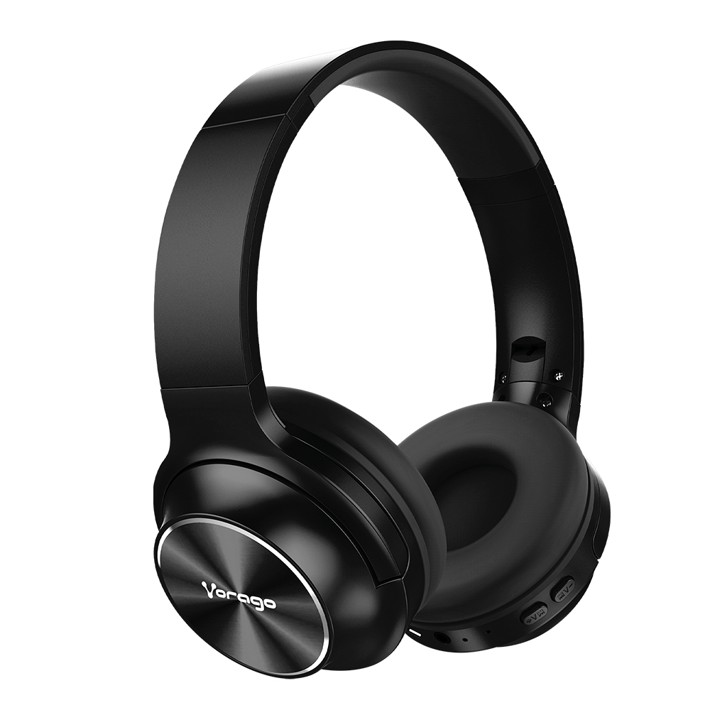 Vorago HPB-200 Diadema Bluetooth, Manos Libres, Control de Música y Volúmen, Plegable, Color Negro.