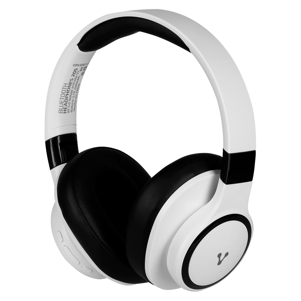 Vorago HPB-205-WH Diadema Bluetooth Almohadillas Suaves Bateria 6 Hrs Manos Libres USB C Color Blanco