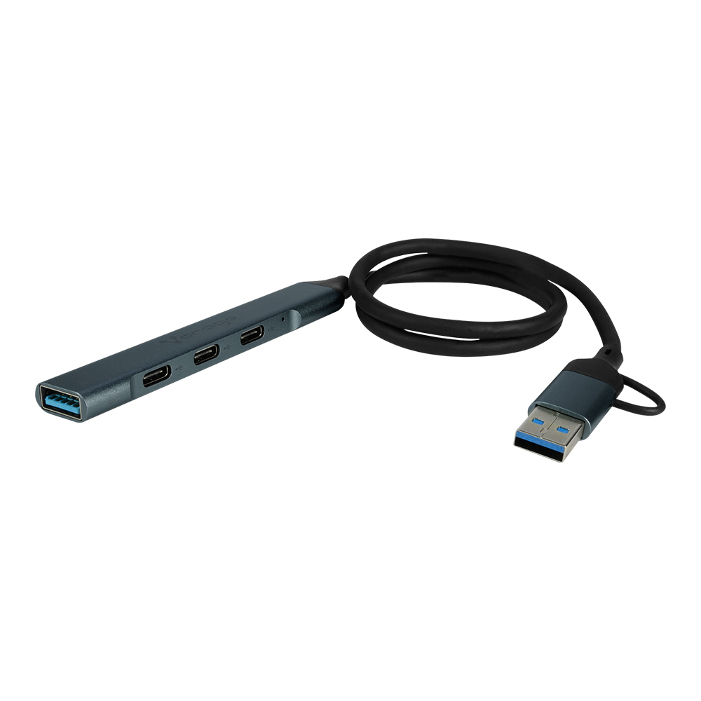 Vorago HU-205 Concentrador de Puertos USB HUB Ligero USB Tipo C 3.0 Laptop Pc Plug and Play Adaptador Puerto USB C