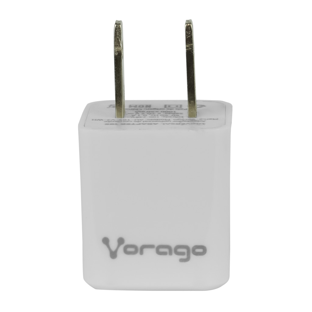 Vorago AU-105-V2-WH Cargador para Pared con 1 Puerto USB, Blanco Blister