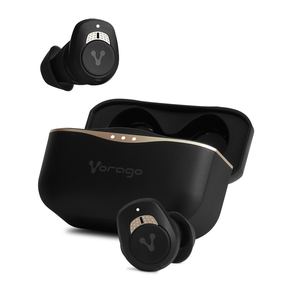 Vorago ESB-600-ANC Audífonos Inalambricos Bluetooth 5.0 Cancelación Activa de Ruido Resistencia al Sudor USB C TWS IPX5 Ligeros Touch 21 Hrs de Musica