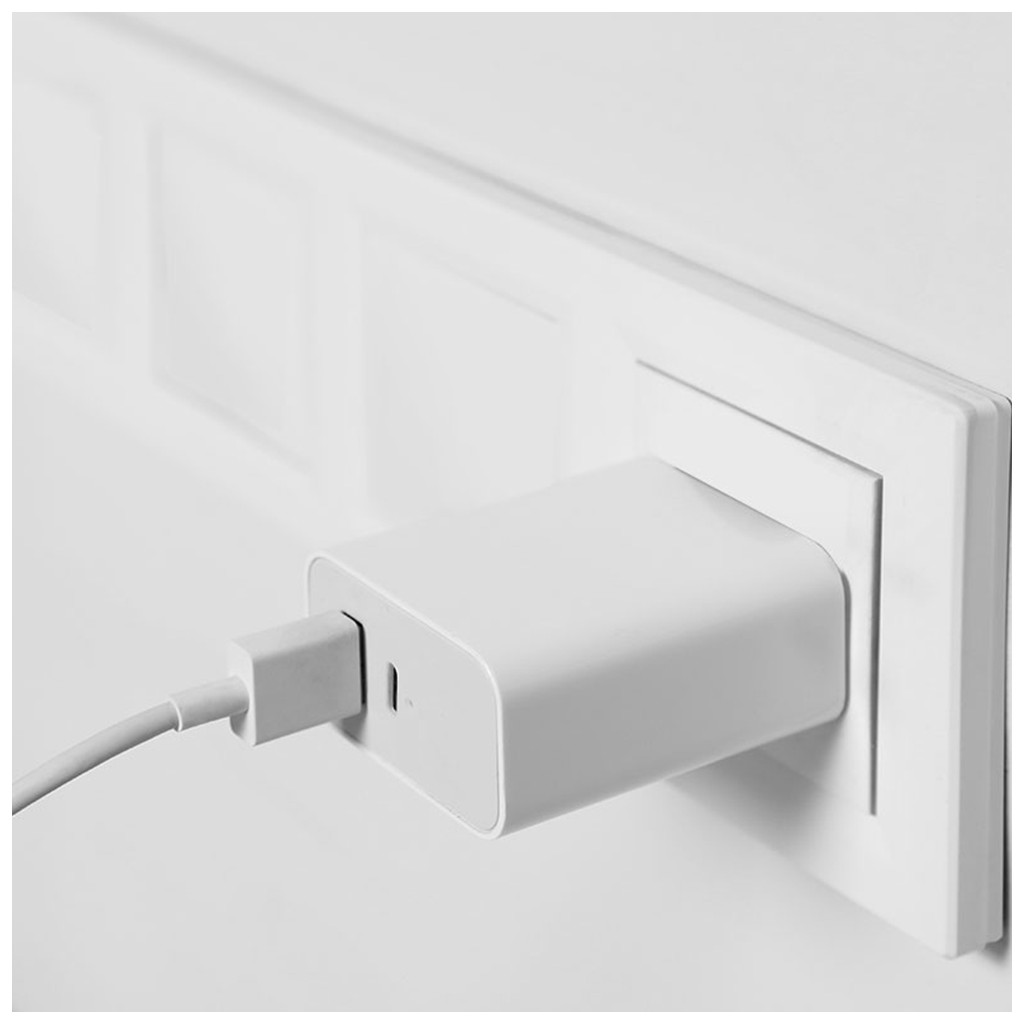 Vorago AU-350 Adaptador de Corriente Tipo A y C, Quick Charge, Doble Puerto, Tecnología Power Delivery de Carga Rápida (Blanco)