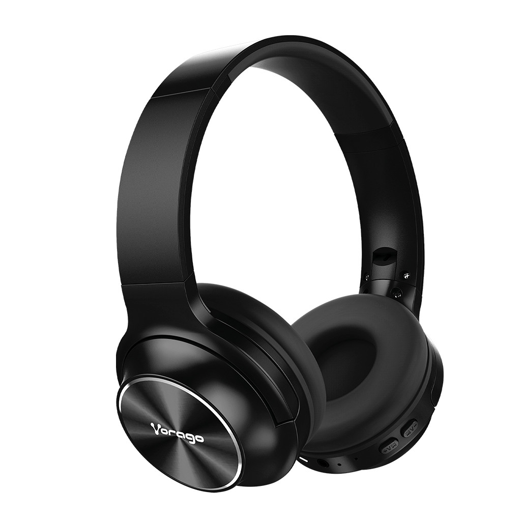 Vorago HPB-200 Diadema Bluetooth, Manos Libres, Control de Música y Volúmen, Plegable, Color Negro.