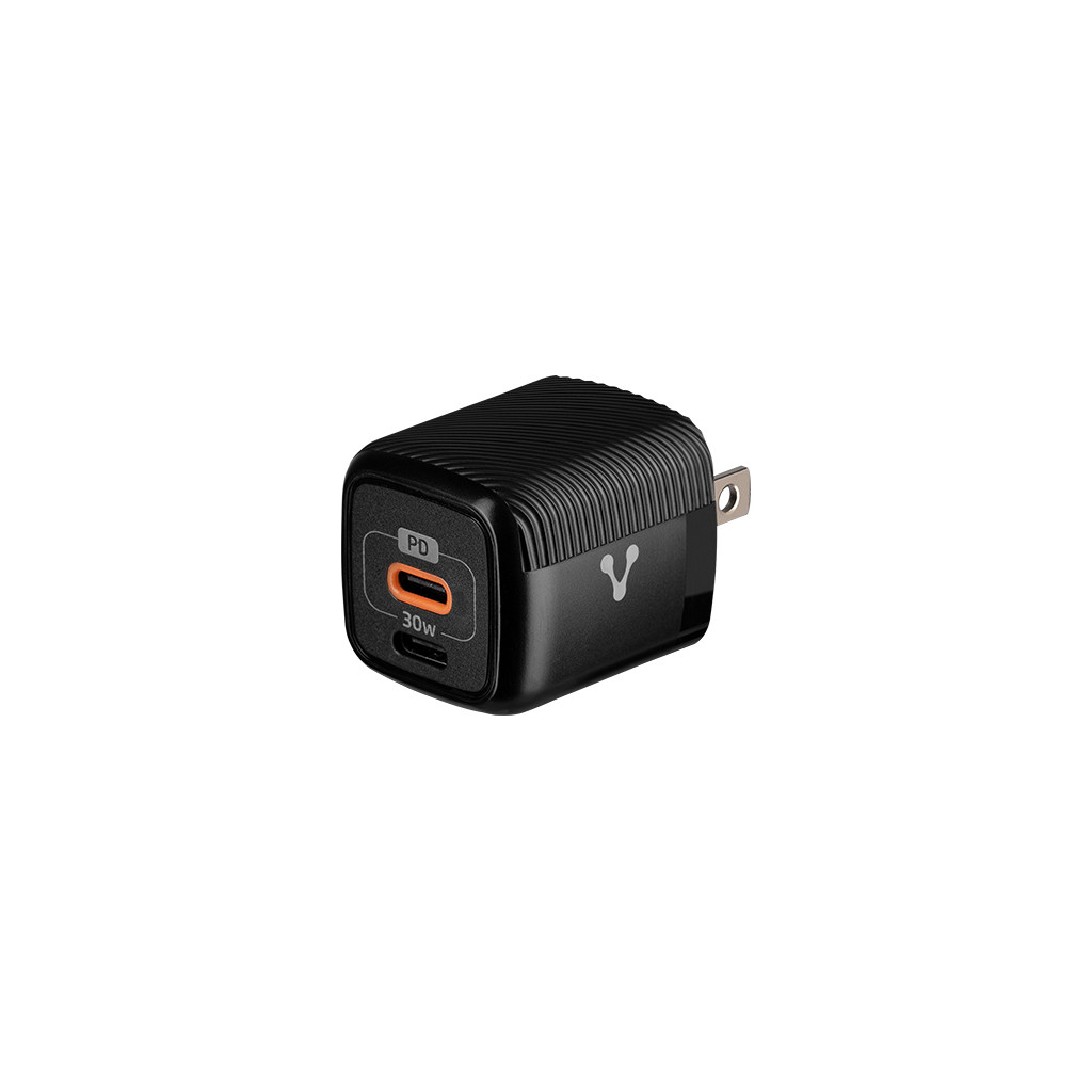 CARGADOR PARED AU-355 FAST CHARGE 2 X USB-C 30W NEGRO