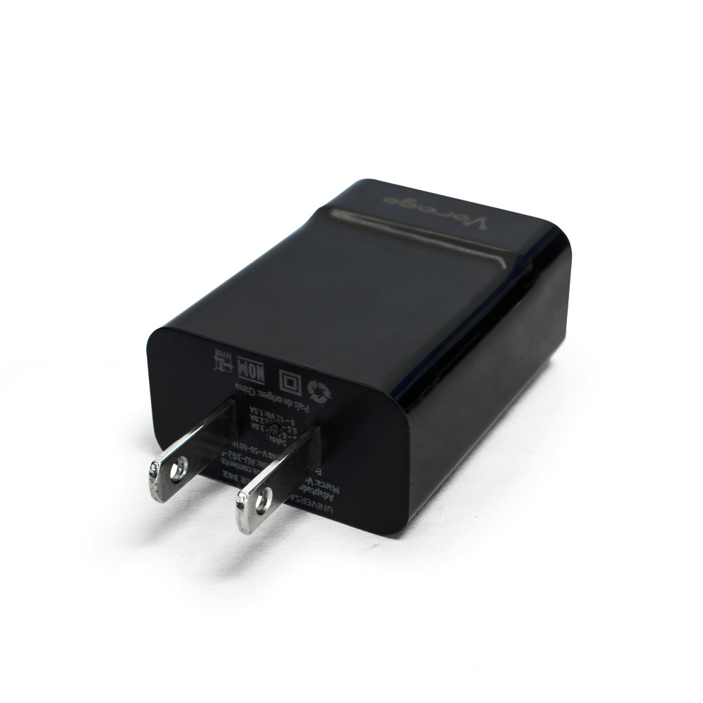 Cargador Para Pared Vorago Fast Charge 3.0a 1 Usb Negro