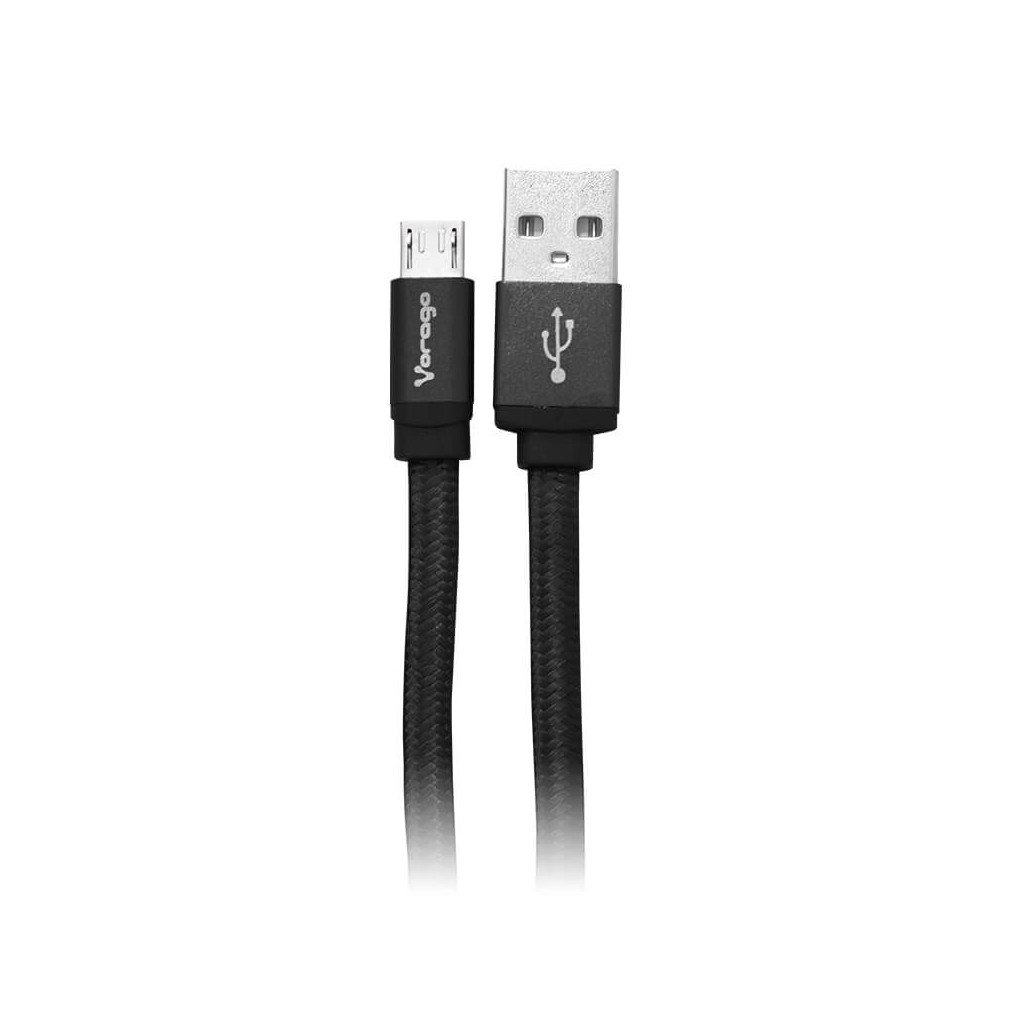 Vorago CAB-212 Cable USB a Micro USB para Datos y Carga, 2 Metros, Negro