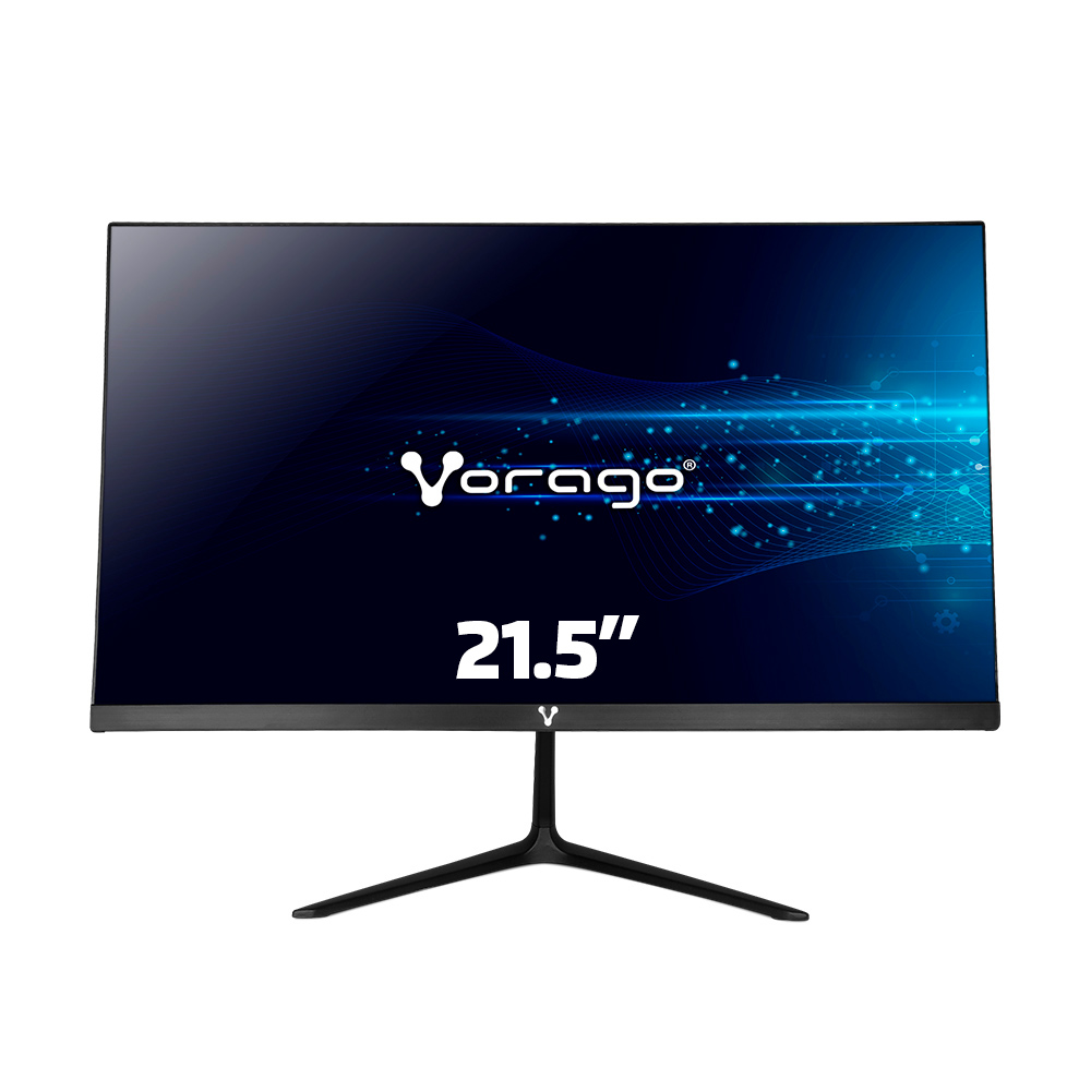 Vorago LED-W21-300-V4F Monitor Led Frameless Widescreen 21.5   Freesync Technology Anti-Bluelight Montaje VESA HDMI VGA 2-5 Ms 16:9