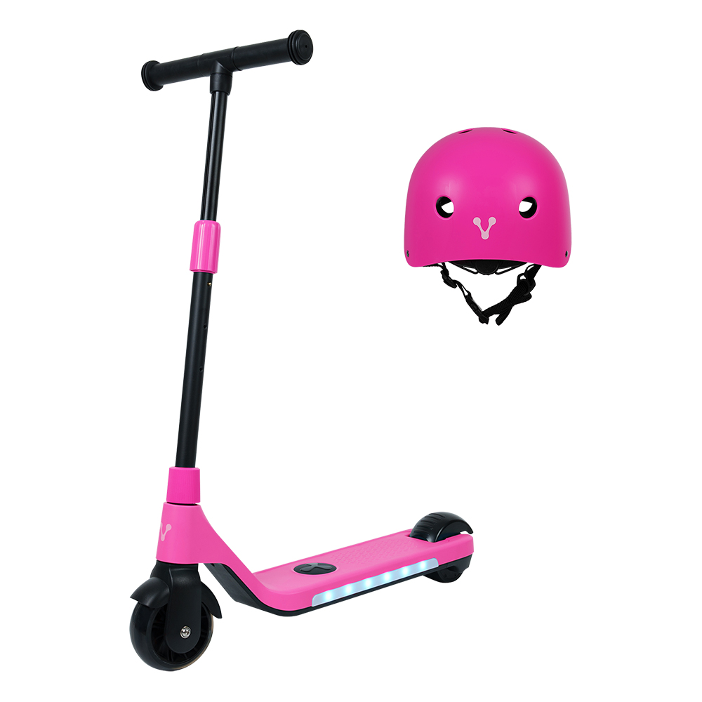 Vorago SC-102-PK Scooter para niños 10 km de autonomia Soporta Hasta 60 Kg Motor De 40 Watts Iluminacion Led Aluminio 8 Km/h Color Rosa
